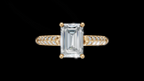 Catedral Doble Linea 1ct Emerald - Oro Amarillo - Imagen 1