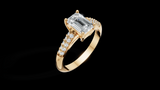 Catedral Doble Linea 1ct Emerald - Oro Amarillo - Imagen 3