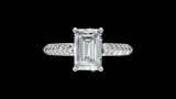 Catedral Doble Linea 1ct Emerald - Oro Blanco - Imagen 1