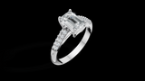 Catedral Doble Linea 1ct Emerald - Oro Blanco - Imagen 3