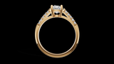 Catedral Doble Linea 1ct Oval - Oro Amarillo - Imagen 2