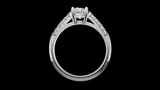 Catedral Doble Linea 1ct Oval - Oro Blanco - Imagen 2