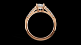Catedral Doble Linea 1ct Oval - Oro Rosa - Imagen 2