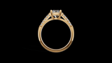 Catedral Doble Linea 1ct Round - Oro Amarillo - Imagen 2