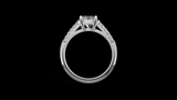 Catedral Doble Linea 1ct Round - Oro Blanco - Imagen 2