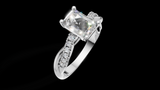 Twist Set 1ct Emerald - Oro Blanco - Imagen 3