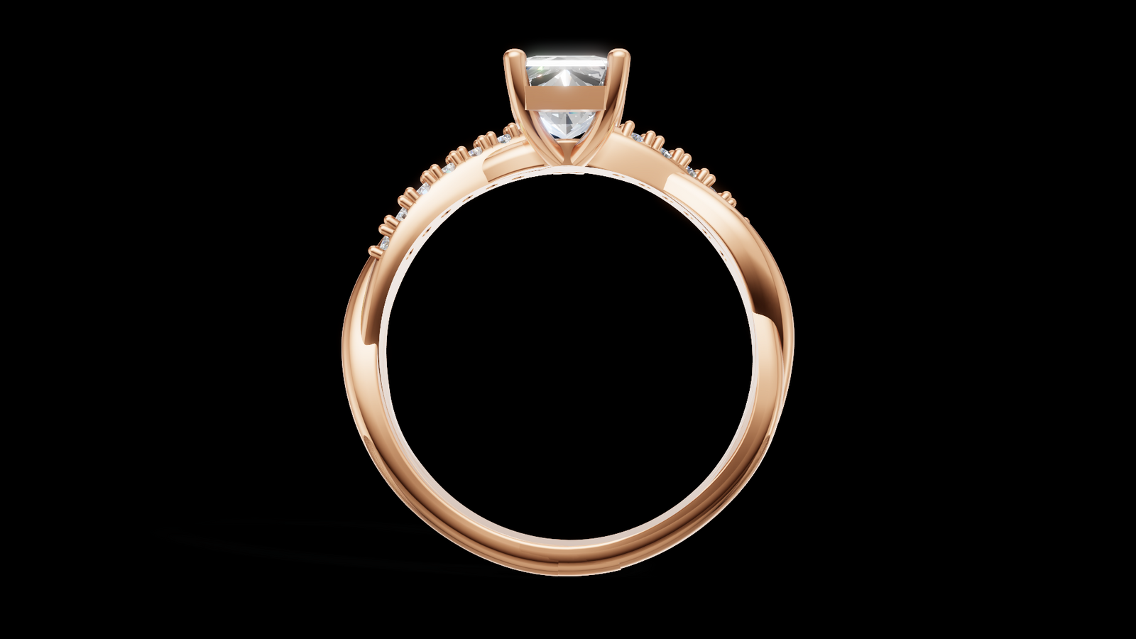 Twist Set 1ct Emerald
