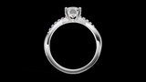 Twist Set 1ct Oval - Oro Blanco - Imagen 2