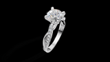 Twist Set 1ct Round - Oro Blanco - Imagen 3