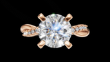 Twist Set 1ct Round - Oro Rosa - Imagen 1