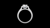 Halo Catedral 1.00ct Oval Round - Oro Blanco - Imagen 2
