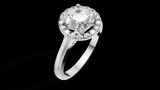 Halo Catedral 1.00ct Oval Round - Oro Blanco - Imagen 3