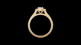 Halo Catedral 0.50ct Oval Round - Oro Amarillo - Imagen 2