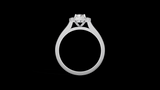 Halo Catedral 0.50ct Oval Round - Oro Blanco - Imagen 2
