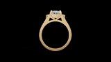 Halo Full Set 1.00ct Oval - Oro Amarillo - Imagen 2