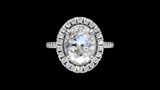 Halo Full Set 1.00ct Oval - Oro Blanco - Imagen 1