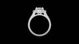 Halo Full Set 1.00ct Oval - Oro Blanco - Imagen 2