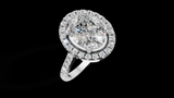 Halo Full Set 1.00ct Oval - Oro Blanco - Imagen 3