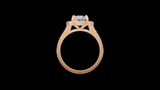 Halo Full Set 1.00ct Oval - Oro Rosa - Imagen 2