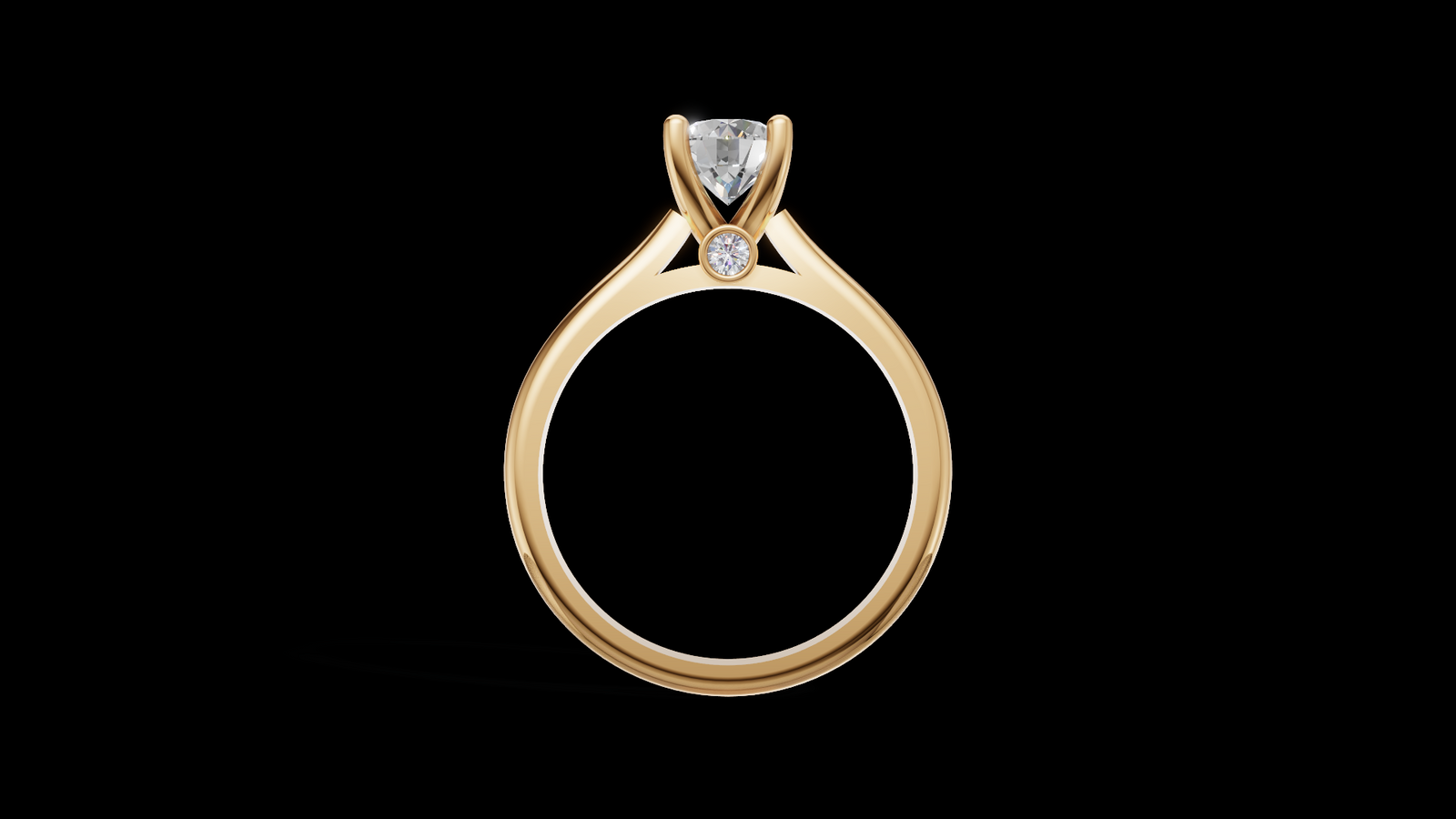 Catedral Minimalista 0.50ct 4u - Oro Amarillo - Imagen 2