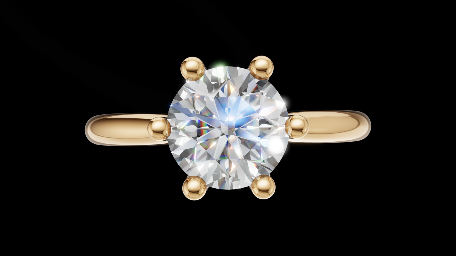 Catedral Minimalista 0.50ct 6u - Oro Amarillo - Imagen 1