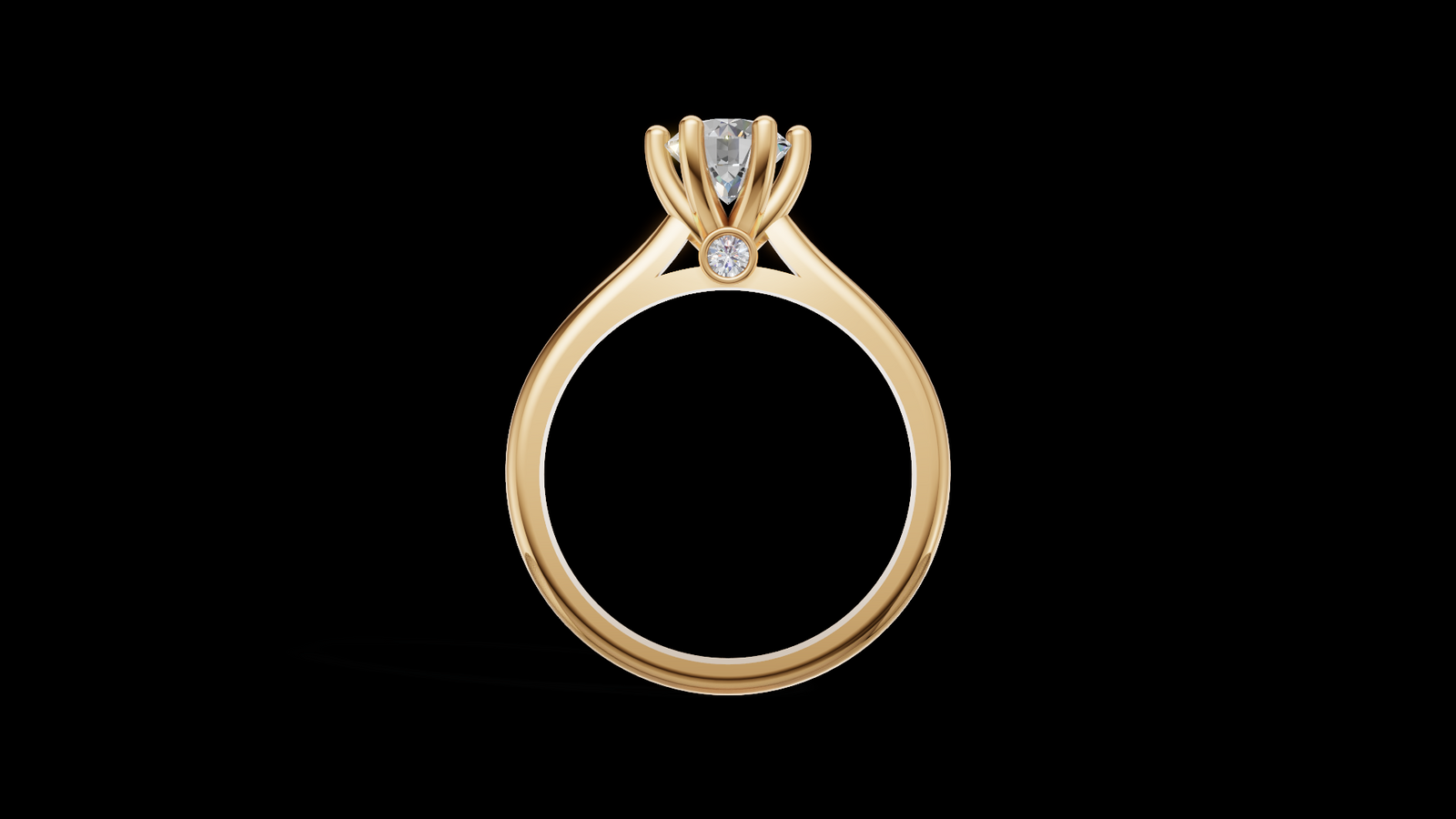 Catedral Minimalista 0.50ct 6u - Oro Amarillo - Imagen 2