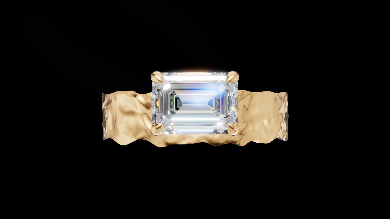 Martelé Emerald 1ct - Oro Amarillo - Imagen 1