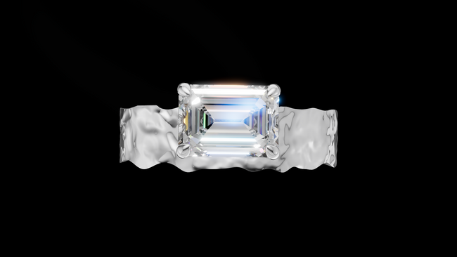 Martelé Emerald 1ct - Oro Blanco - Imagen 1