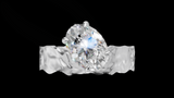 Martelé Oval 1ct - Oro Blanco - Imagen 1