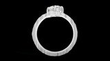 Martelé Oval 1ct - Oro Blanco - Imagen 2