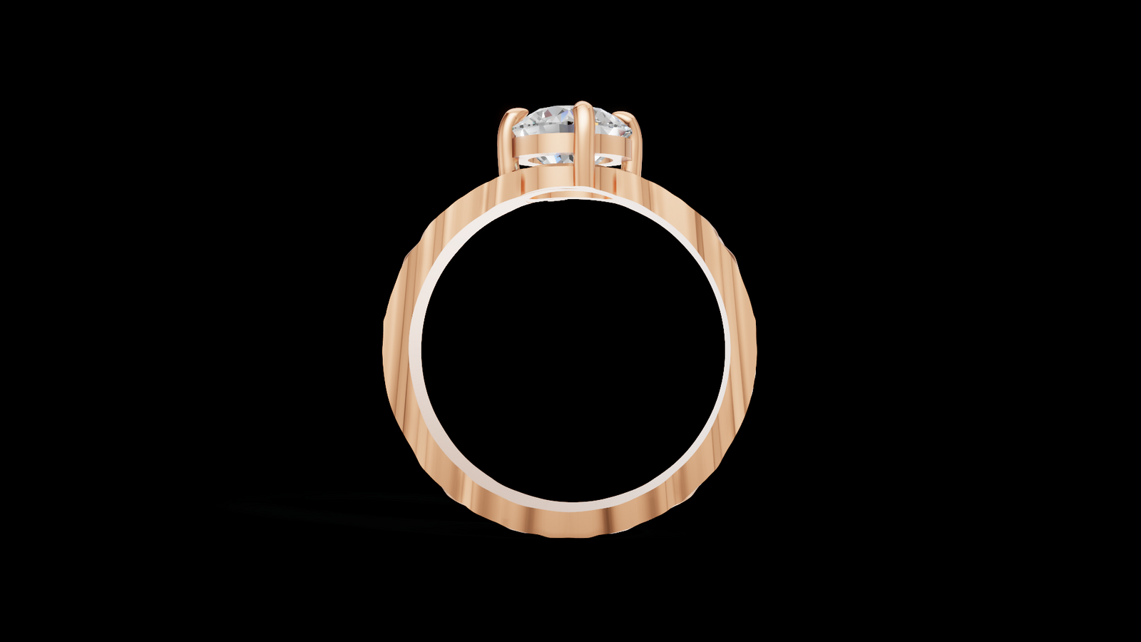 Martelé Round 1ct - Oro Rosa - Imagen 2