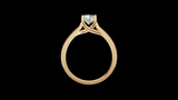 Catedral Cruzada 0.50ct Round - Oro Amarillo - Imagen 2