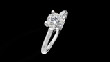 Catedral Cruzada 0.50ct Round - Oro Blanco - Imagen 3
