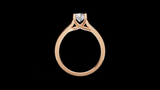 Catedral Cruzada 0.50ct Round - Oro Rosa - Imagen 2