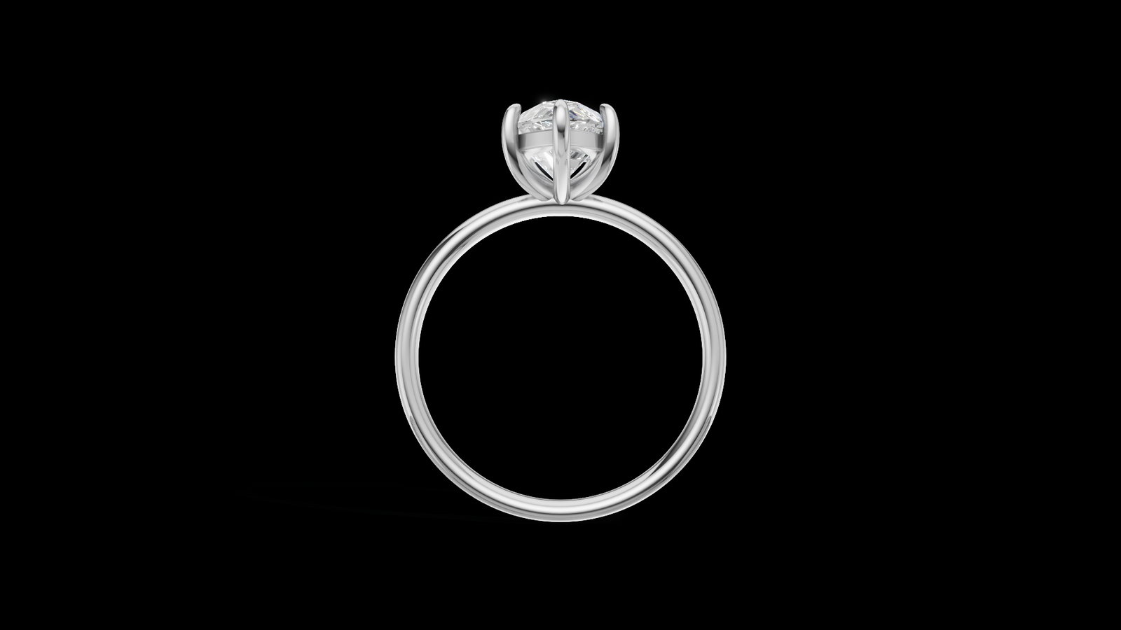 Media Caña 1.5ct Pera - Oro Blanco - Imagen 2