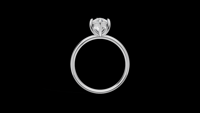 Media Caña 1.5ct Pera - Oro Blanco - Imagen 2