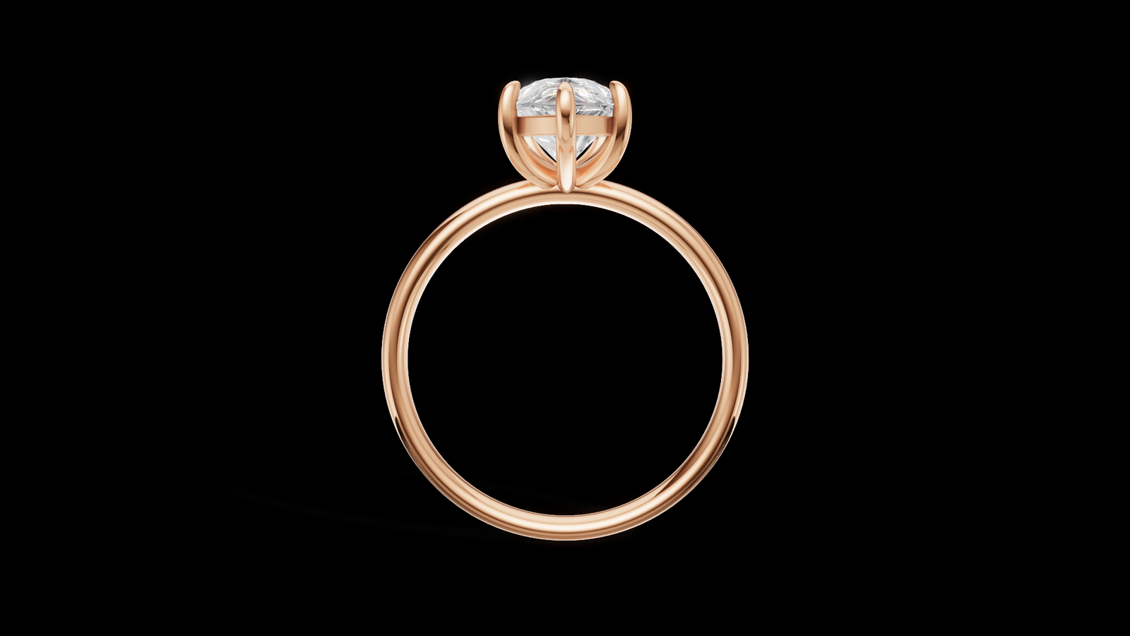 Media Caña 1.5ct Pera - Oro Rosa - Imagen 2