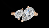 Tu Y Yo 1.5ct Pera - Oro Rosa - Imagen 1