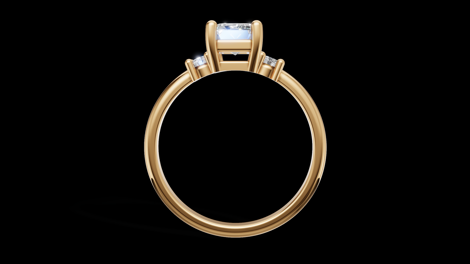 Trio 1ct Emerald - Oro Amarillo - Imagen 2