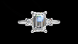 Trio 1ct Emerald - Oro Blanco - Imagen 1