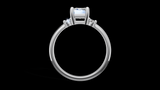 Trio 1ct Emerald - Oro Blanco - Imagen 2