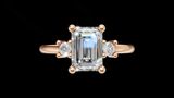Trio 1ct Emerald - Oro Rosa - Imagen 1