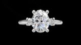 Trio 1ct Oval - Oro Blanco - Imagen 1