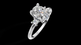 Trio 1ct Oval - Oro Blanco - Imagen 3