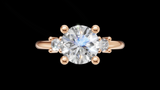 Trio 1ct Round - Oro Rosa - Imagen 1