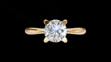 Media Caña Ilusión 0.50ct Round - Oro Amarillo - Imagen 1