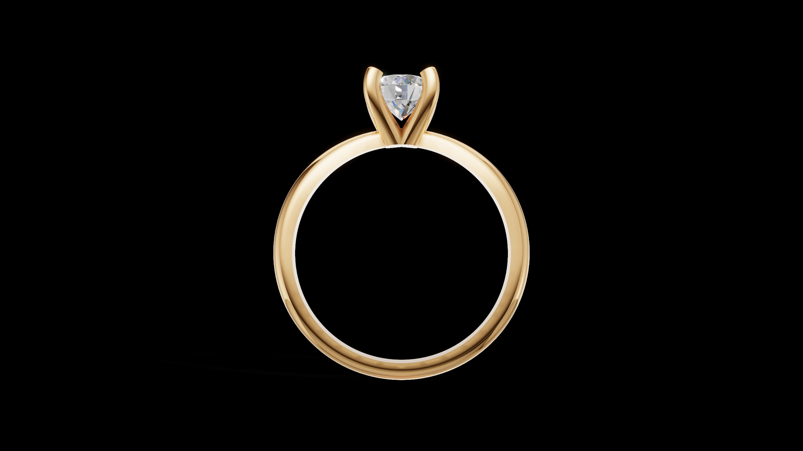 Media Caña Ilusión 0.50ct Round - Oro Amarillo - Imagen 2