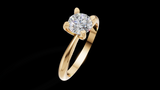 Media Caña Ilusión 0.50ct Round - Oro Amarillo - Imagen 3