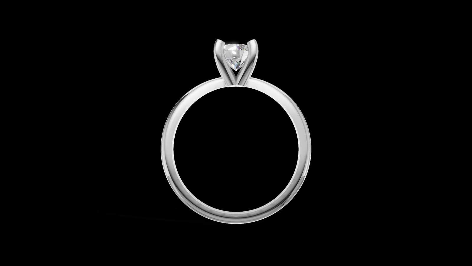 Media Caña Ilusión 0.50ct Round - Oro Blanco - Imagen 2
