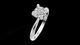 Media Caña Ilusión 0.50ct Round - Oro Blanco - Imagen 3